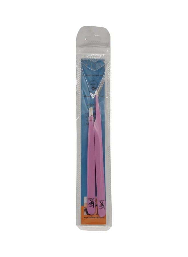 KC Republic Violet Curved and Wide Straight Professional Tweezer Set - 2 Tweezers Great For Eyebrow, Eyelash, Facial, Ear, Nose & Ingrown Hair Remover Treatment. Make Perfect Eyebrow Shapes - Image 2